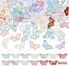HOBBIESAY 100Pcs Transparent Spray Painted Glass Beads GLAA-HY0001-41-1