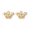 Brass Micro Pave Cubic Zirconia Charms KK-F867-11G-1