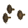 Vintage Adjustable Iron Finger Ring Components Alloy Cabochon Bezel Settings PALLOY-Q300-09AB-NR-5
