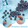   100Pcs Polymer Clay Pave Rhinestone Beads RB-PH0001-38B-4