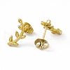 PVD Vacuum Plating 304 Stainless Steel Tiny Leafy Branch Stud Earrings for Women EJEW-P212-11G-2