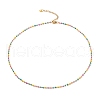 304 Stainless Steel Enamel Link Chain Bracelets & Necklaces Jewelry Sets SJEW-JS01137-2