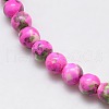 Synthetic Ocean White Jade Beads Strands G-L019-8mm-08-2