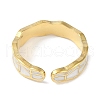 Ion Plating(IP) 304 Stainless Steel Enamel Cuff Finger Rings RJEW-L107-087G-01-3