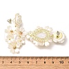 Alloy & 925 Sterling Silver & Acrylic Dangle Stud Earrings EJEW-Q013-08A-3
