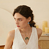 5 Pair 5 Style Golden Plated Alloy Enamel Planet Dangle Earrings with Iron Pins EJEW-AB00045-6