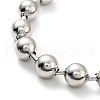 Tarnish Resistant 304 Stainless Steel Ball Chain Necklace & Bracelet Set STAS-D181-02P-02D-5