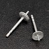 925 Sterling Silver Cup Ear Stud Findings STER-F015-03-1