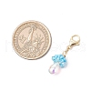 Teardrop Jellyfish Glass Seed & Glass Pendant Decorations HJEW-MZ00237-5