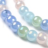 Transperant Electroplate Glass Beads Strands X-GLAA-P056-4mm-B02-3