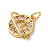 Brass Micro Pave Cubic Zirconia Pendants KK-P308-73G-2