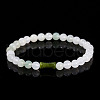 Natural Southern Jade Round Beads Stretch Bracelets WG583E5-10-1