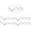 201 Stainless Steel Heart Link Chains CHS-F015-04P-2