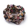 Natural Tourmaline Stretch Beaded Bracelets BJEW-K213-C15-2