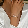 Elegant Geometric Brass Cubic Zirconia Chain Bracelets for Women's Daily Wear SA8702-3-4