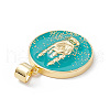 Rack Plating Brass Enamel Pendants KK-B065-03G-4