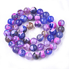 Natural Fire Crackle Agate Beads Strands G-S346-8mm-11-2