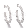 925 Sterling Silver Half Hoop Earrings EJEW-F265-07S-1