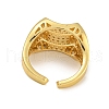 Rack Plating Brass Micro Pave Cubic Zirconia Finger Rings RJEW-C111-04G-3