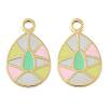 Ion Plating(IP) 304 Stainless Steel Enamel Charms STAS-U032-06G-02-1