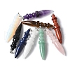 Natural & Synthetic Mixed Gemstone Pendants G-C187-02-1