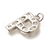 Brass Micro Pave Clear Cubic Zirconia Pendants KK-G521-01P-P-2