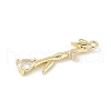 Brass Micro Pave Cubic Zirconia Pendants KK-M326-13B-G-2