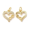Eco-Friendly Brass Micro Pave Cubic Zirconia Pendants KK-M246-40G-1