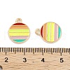 Light Gold Plated Alloy Enamel Charms ENAM-M219-12KCG-01-3