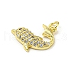 Brass Micro Pave Cubic Zirconia Pendants FIND-Z023-02B-2