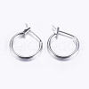 Brass Hoop Earrings X-KK-E720-01P-1