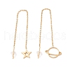 Star & Planet Asymmetrical Earrings Dangle Stud Earrings EJEW-A067-07G-1