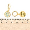 Brass Micro Pave Clear Cubic Zirconia Hoop Earrings EJEW-B121-03G-5