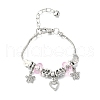 Alloy European Beads Charm Bracelets BJEW-F495-12P-2