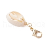 Natural Shell Pendant Decoration HJEW-JM03190-02-5