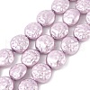 Electroplated Shell Pearl Beads Strands BSHE-Z007-02C-1