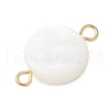 3Pcs 3 Styles Natural Freshwater Shell Flat Round Connector Charms PALLOY-JF04018-01-5