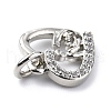 Brass Micro Pave Cubic Zirconia Charms ZIRC-F131-08P-3