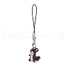 Squirrel Glass Seed Bead Beaded Charm Mobile Straps HJEW-MZ00191-2