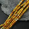 Dyed Natural Dragon Veins Agate Beads Strands G-C068-6mm-15-1