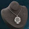 304 Stainless Steel Hollow Tree of Life Pendant Box Chain Necklaces NJEW-M086-04P-5