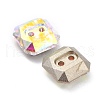 2-Hole Square Glass Rhinestone Buttons BUTT-D001-E-5