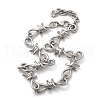 304 Stainless Steel Barb Wire Link Chain Necklaces for Women Men NJEW-A043-04P-4