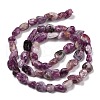 Natural Lepidolite/Purple Mica Stone Beads Strands G-S383-01-3