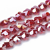 Electroplate Glass Beads EGLA-Q091-14mm-C13-1