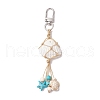 Braided Nylon Thread & Natural Shell Pendant Decorations HJEW-TA00342-02-2