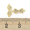 Brass Micro Pave Clear Cubic Zirconia Connector Charms KK-Q820-43G-3