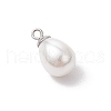 Natural Cultured Freshwater Pearl Teardrop Pendants PALLOY-JF03360-4