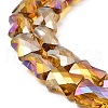 AB Color Plated Transparent Glass Beads Strands EGLA-P051-06A-A13-4
