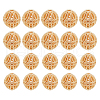   20Pcs 2 Style Brass Hollow Beads KK-PH0009-41-2